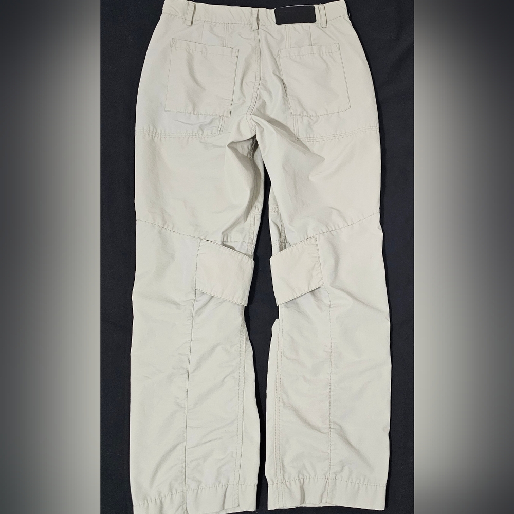 Darker Waves Techwear Cargo Pants Cream Utility Strap Cyber Goth Y2k Size M View 3